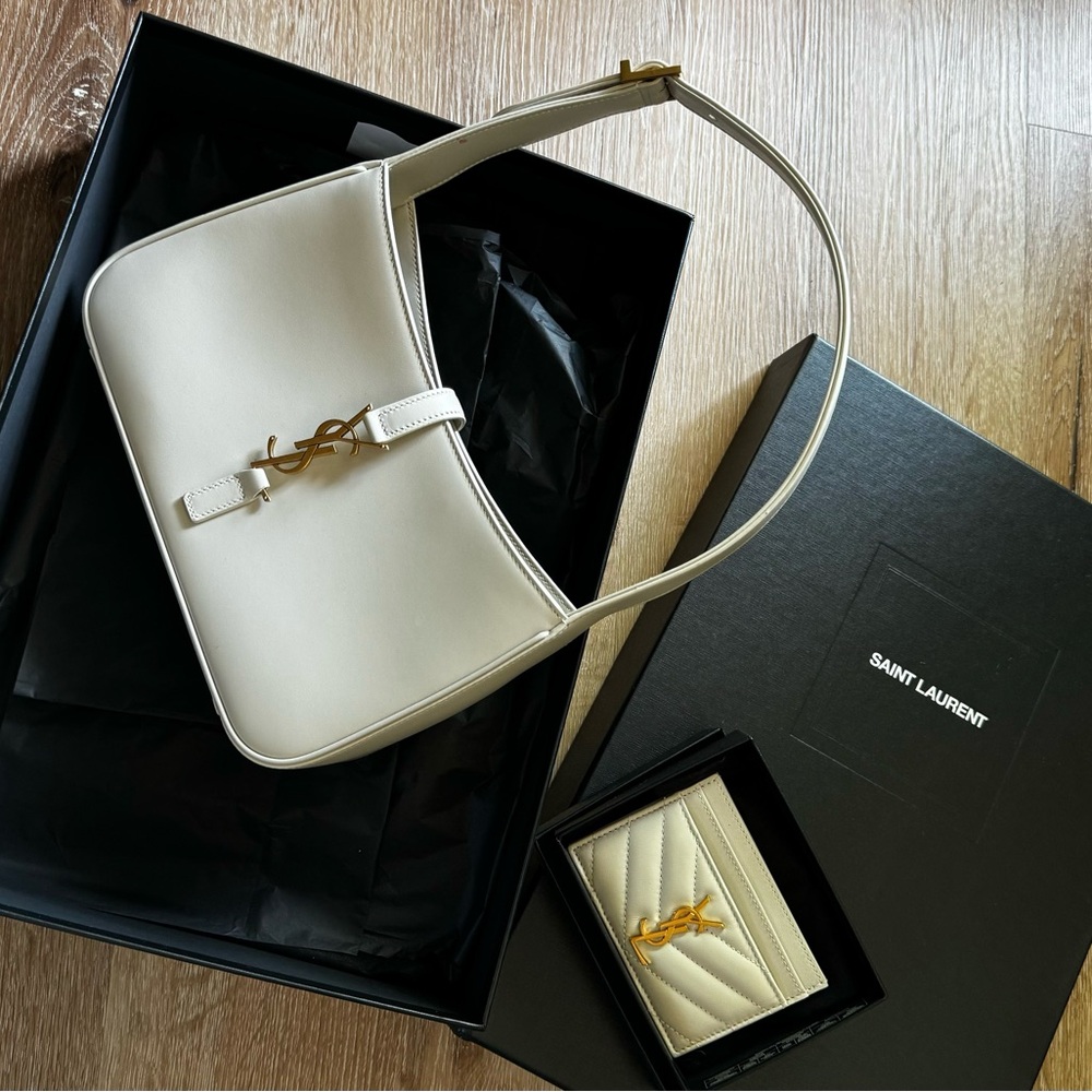 YSL Le5a medium beige bag